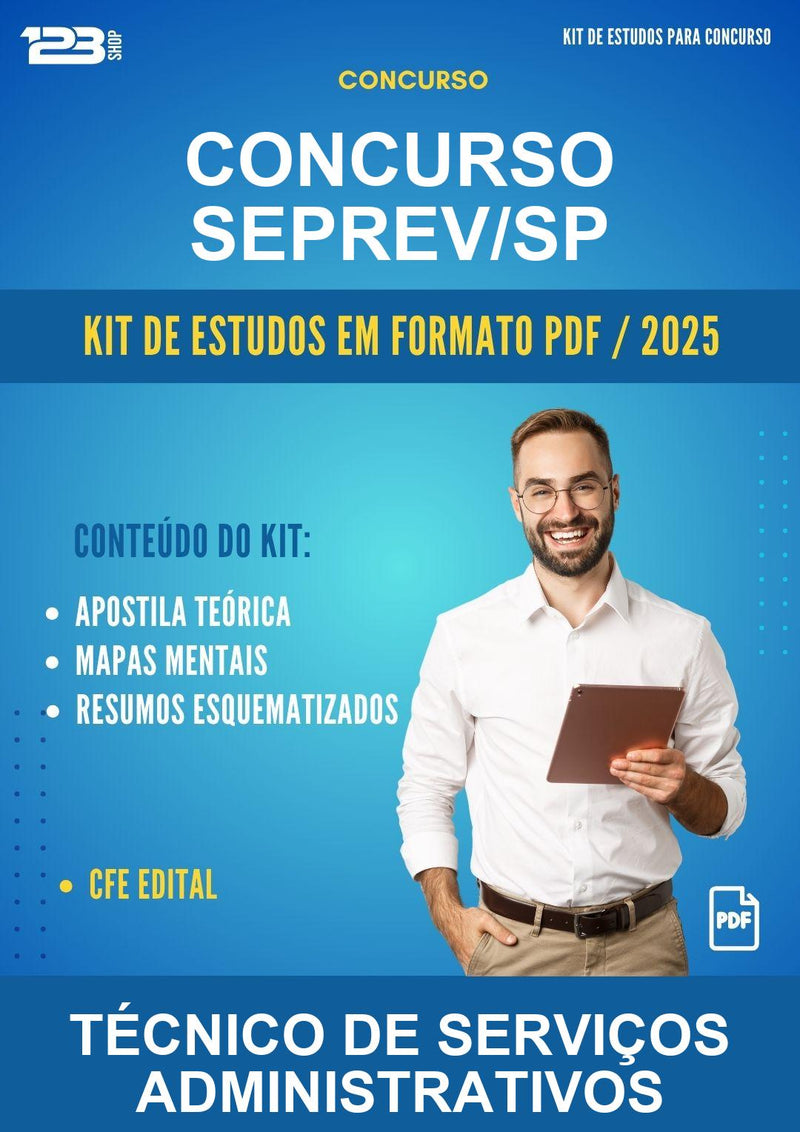 Kit de Estudos para o Concurso Seprev/SP para Técnico de Serviços Administrativos