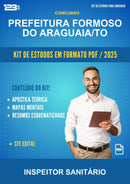 Kit de Estudos para o Concurso Prefeitura Formoso do Araguaia/TO para Inspeitor Sanitário
