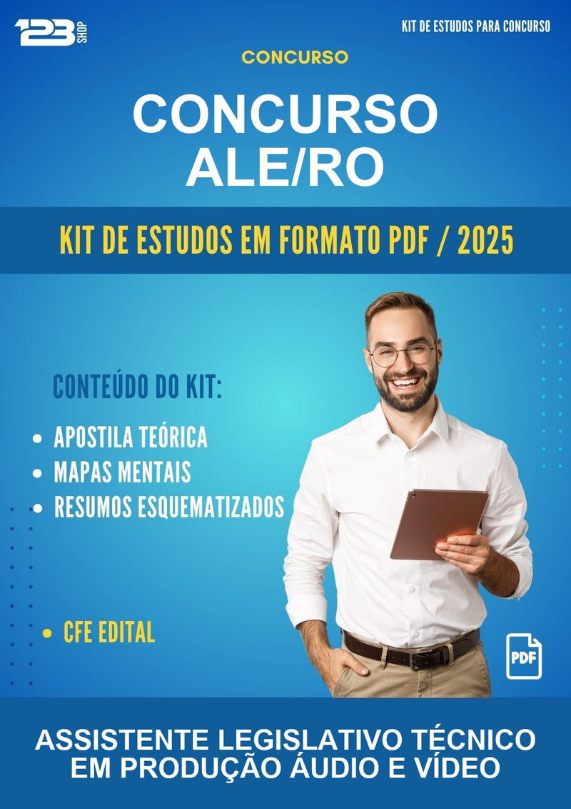 Kit de Estudos para o Concurso Ale/RO para Assistente Legislativo Técnico Em Produção Áudio E Vídeo