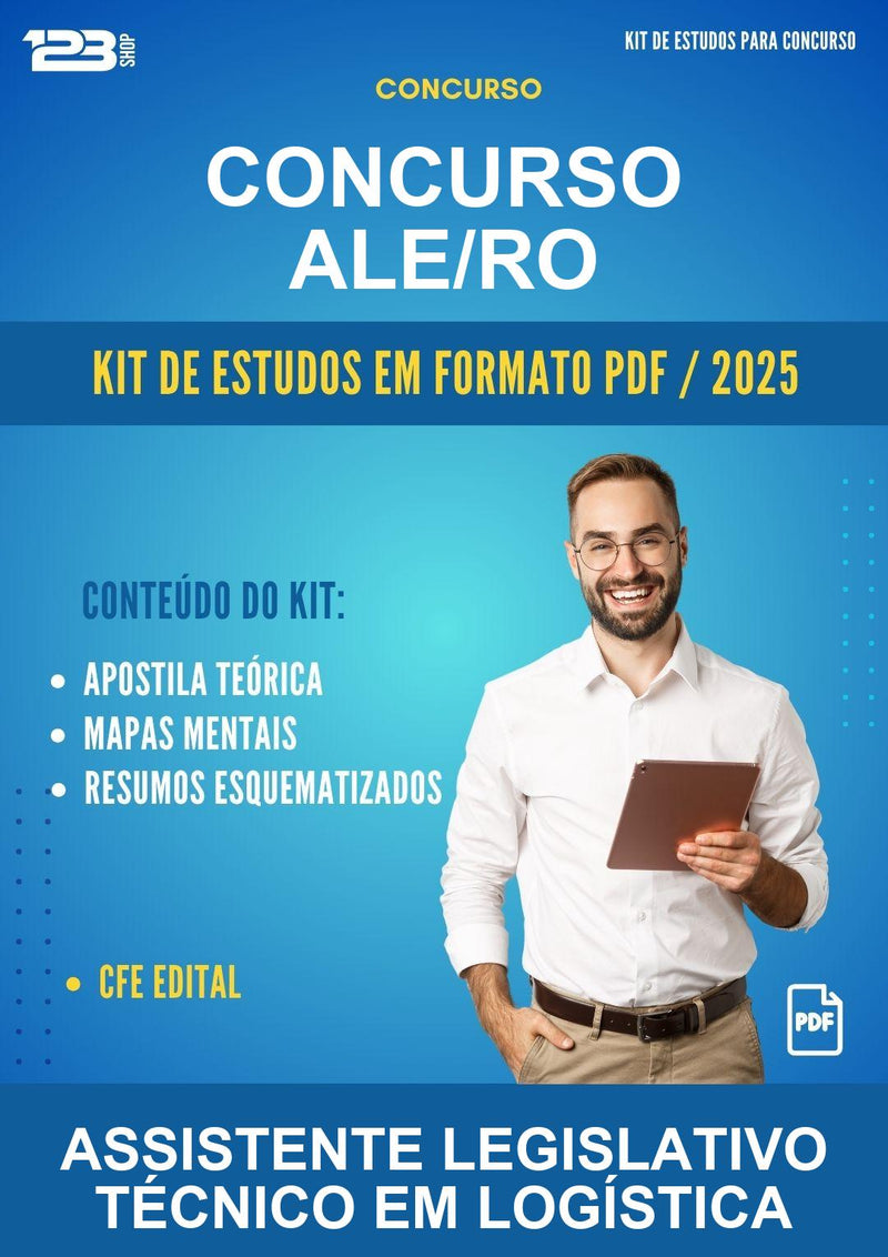 Kit de Estudos para o Concurso Ale/RO para Assistente Legislativo Técnico Em Logística
