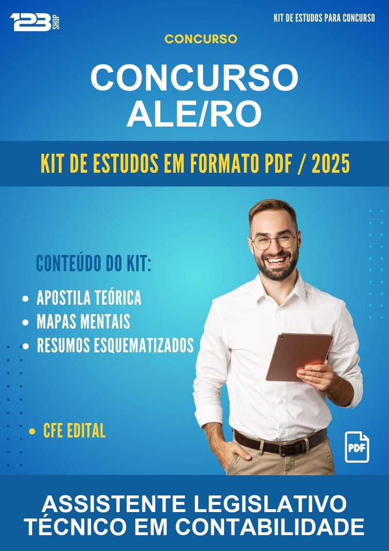 Kit de Estudos para o Concurso Ale/RO para Assistente Legislativo Técnico Em Contabilidade