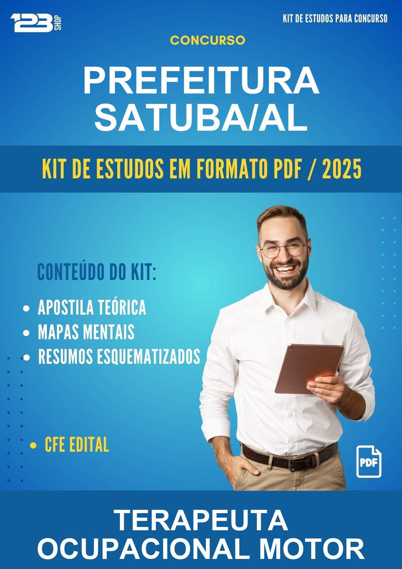 Kit de Estudos para o Concurso Prefeitura Satuba/AL para Terapeuta Ocupacional Motor