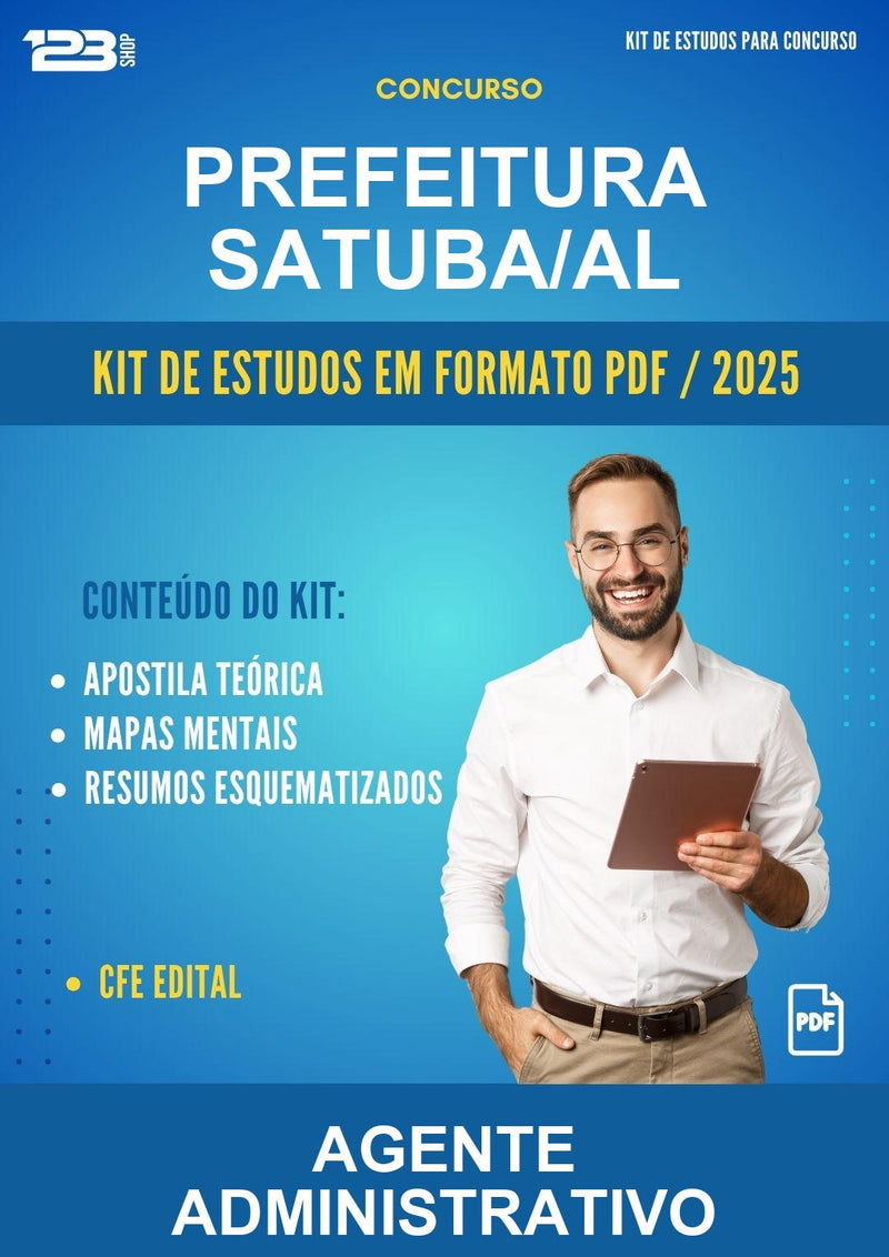 Kit de Estudos para o Concurso Prefeitura Satuba/AL para Agente Administrativo