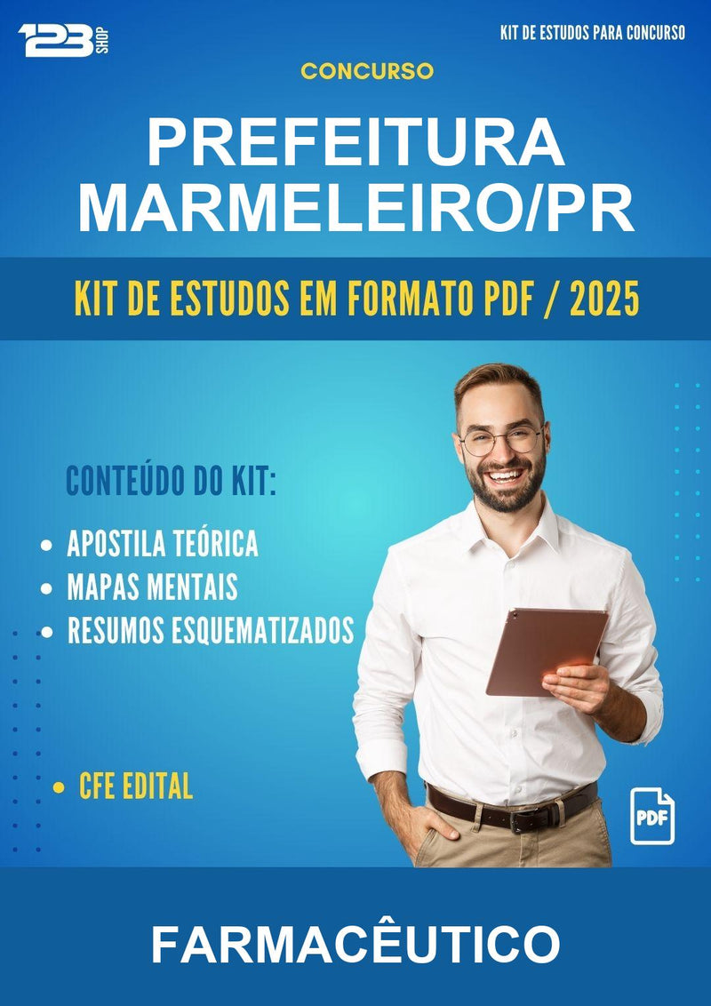 Kit de Estudos para o Concurso Prefeitura Marmeleiro/PR para Farmacêutico