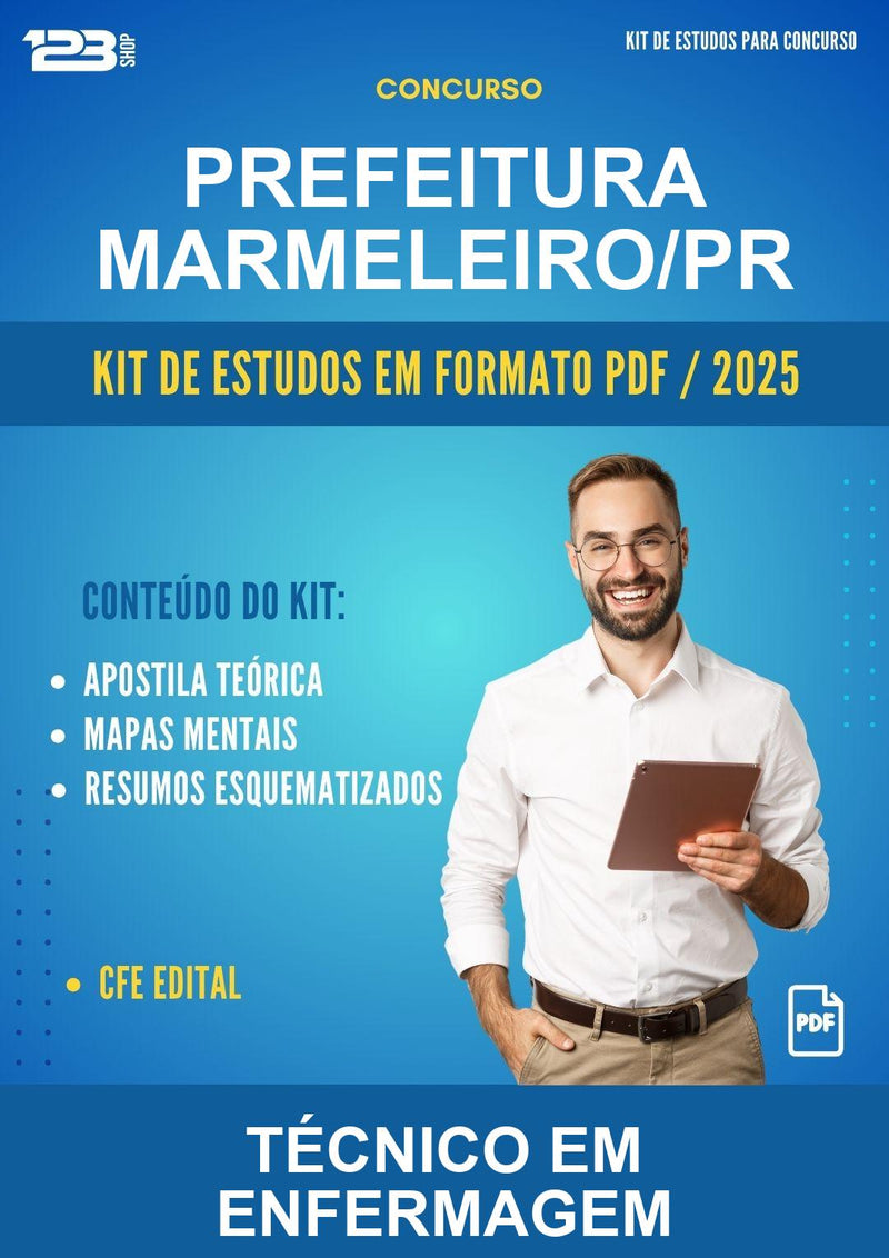 Kit de Estudos para o Concurso Prefeitura Marmeleiro/PR para Técnico Em Enfermagem
