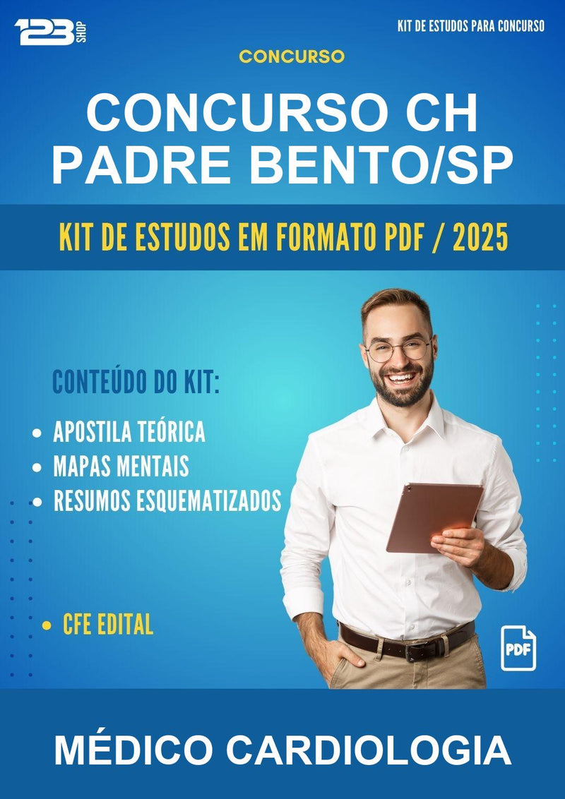 Kit de Estudos para o Concurso Ch Padre Bento/SP para Médico Cardiologia