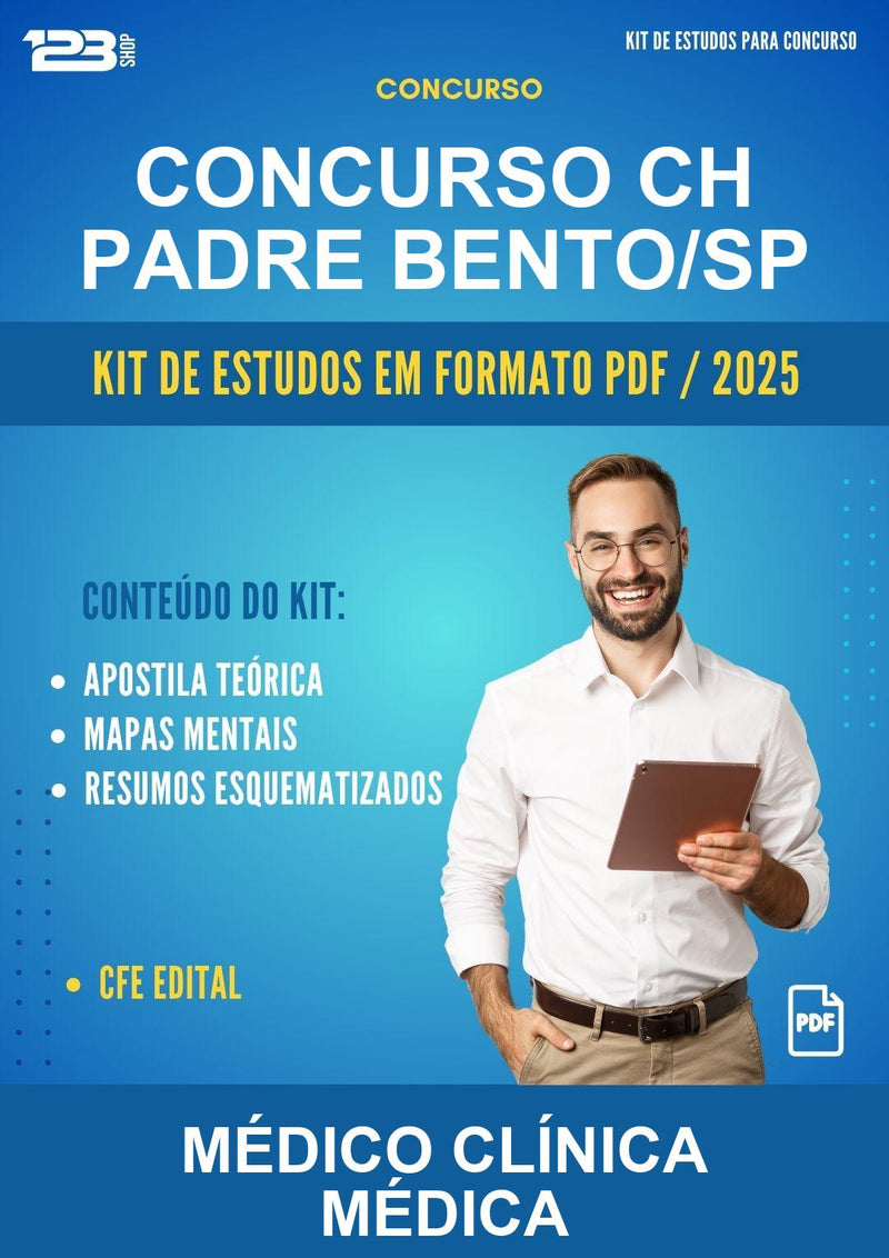 Kit de Estudos para o Concurso Ch Padre Bento/SP para Médico Clínica Médica