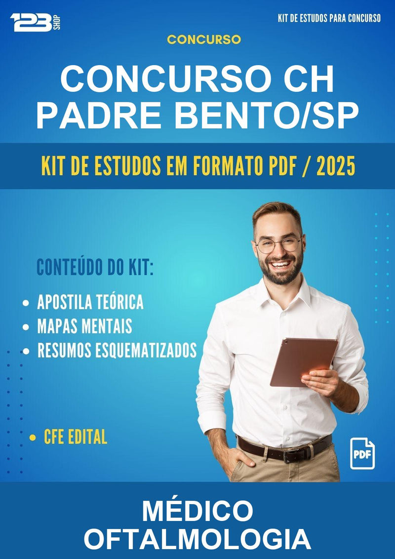 Kit de Estudos para o Concurso Ch Padre Bento/SP para Médico Oftalmologia