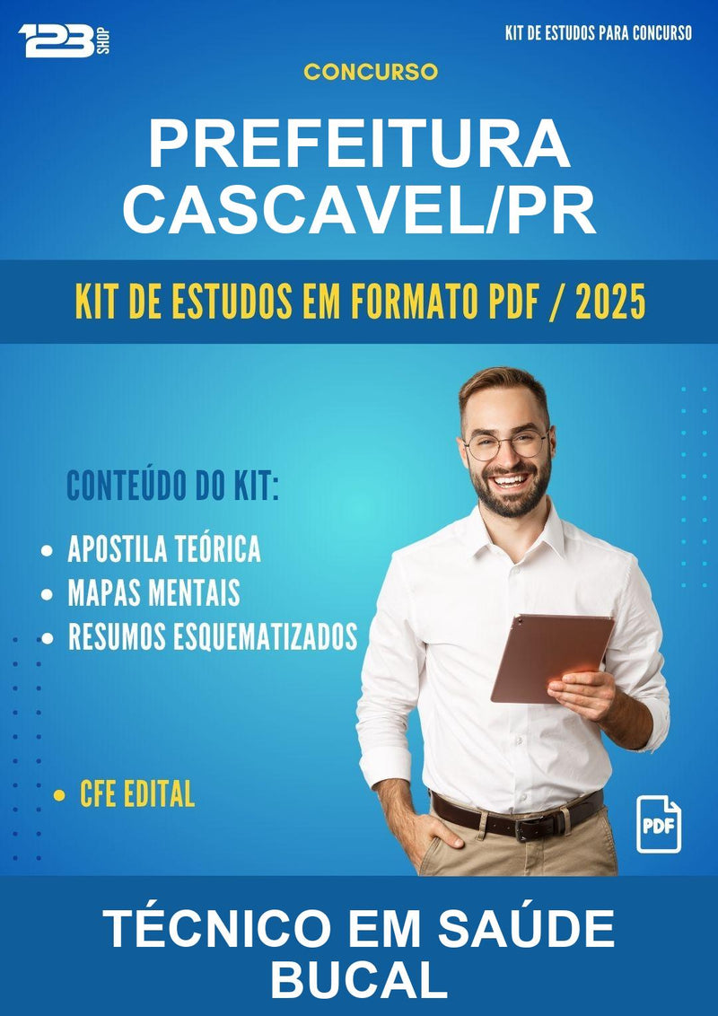 Kit de Estudos para o Concurso Prefeitura Cascavel/PR para Técnico Em Saúde Bucal