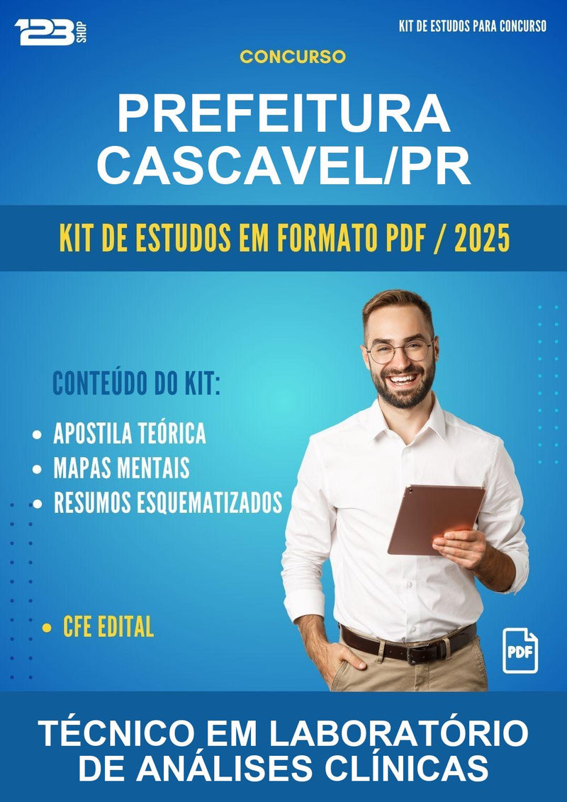 Kit de Estudos para o Concurso Prefeitura Cascavel/PR para Técnico Em Laboratório de Análises Clínicas