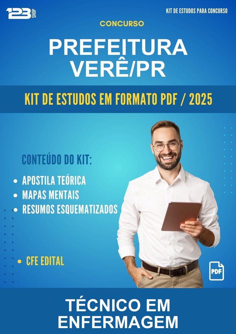 Kit de Estudos para o Concurso Prefeitura Verê/PR para Técnico Em Enfermagem
