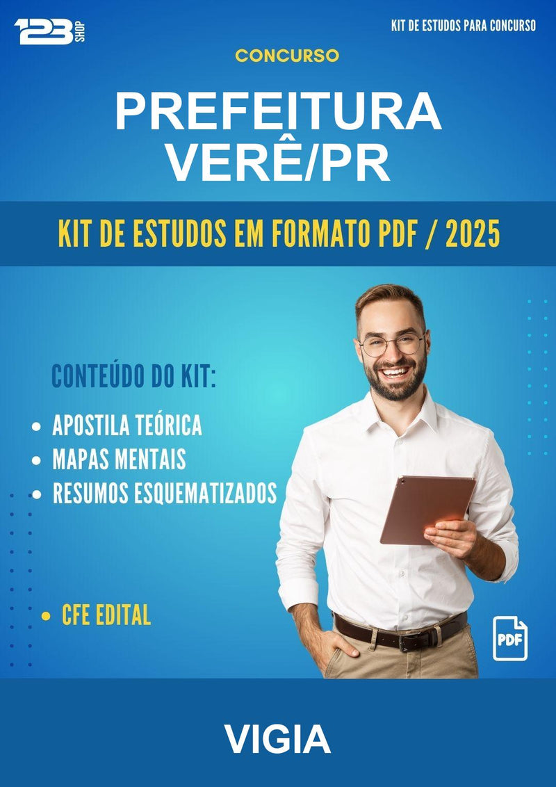 Kit de Estudos para o Concurso Prefeitura Verê/PR para Vigia