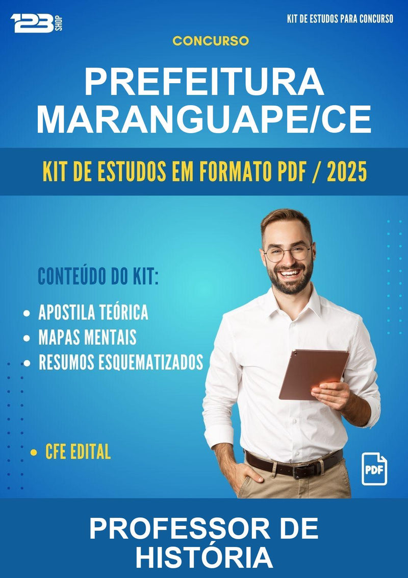 Kit de Estudos para o Concurso Prefeitura Maranguape/CE para Professor de História