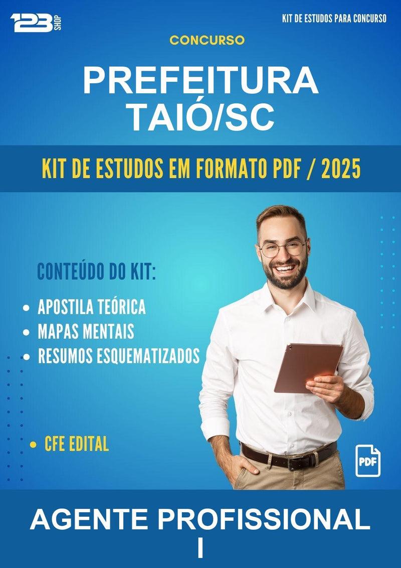Kit de Estudos para o Concurso Prefeitura Taió/SC para Agente Profissional I