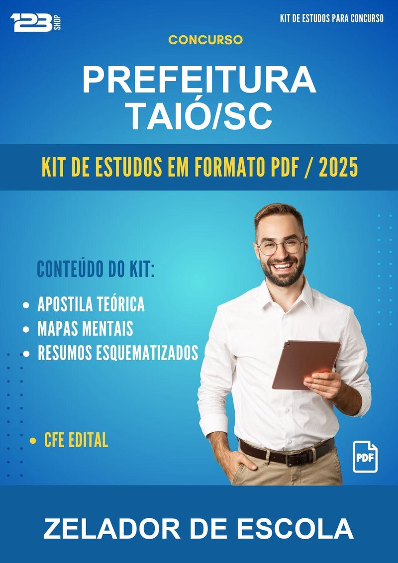 Kit de Estudos para o Concurso Prefeitura Taió/SC para Zelador de Escola