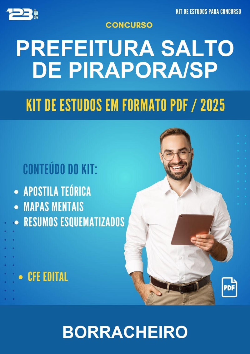 Kit de Estudos para o Concurso Prefeitura Salto de Pirapora/SP para Borracheiro