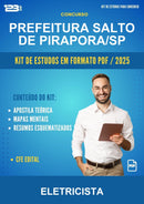 Kit de Estudos para o Concurso Prefeitura Salto de Pirapora/SP para Eletricista