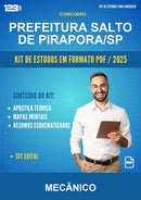 Kit de Estudos para o Concurso Prefeitura Salto de Pirapora/SP para Mecânico