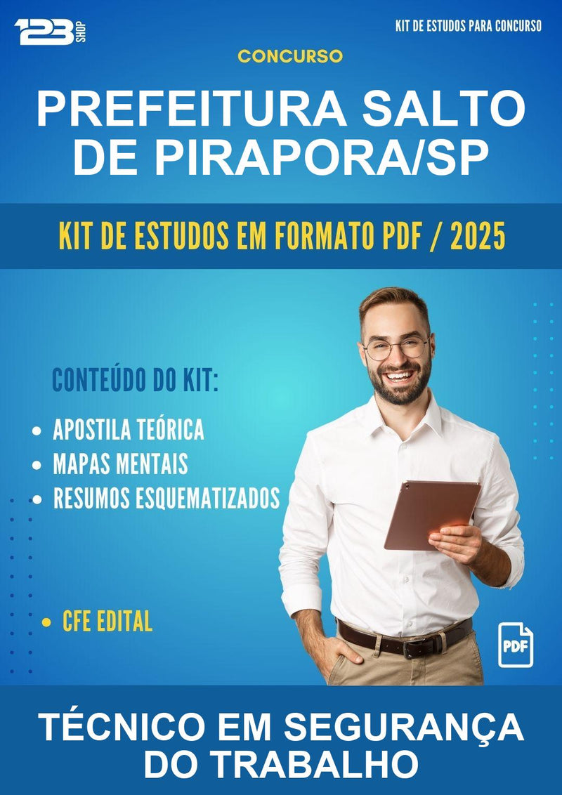 Kit de Estudos para o Concurso Prefeitura Salto de Pirapora/SP para Técnico Em Segurança do Trabalho