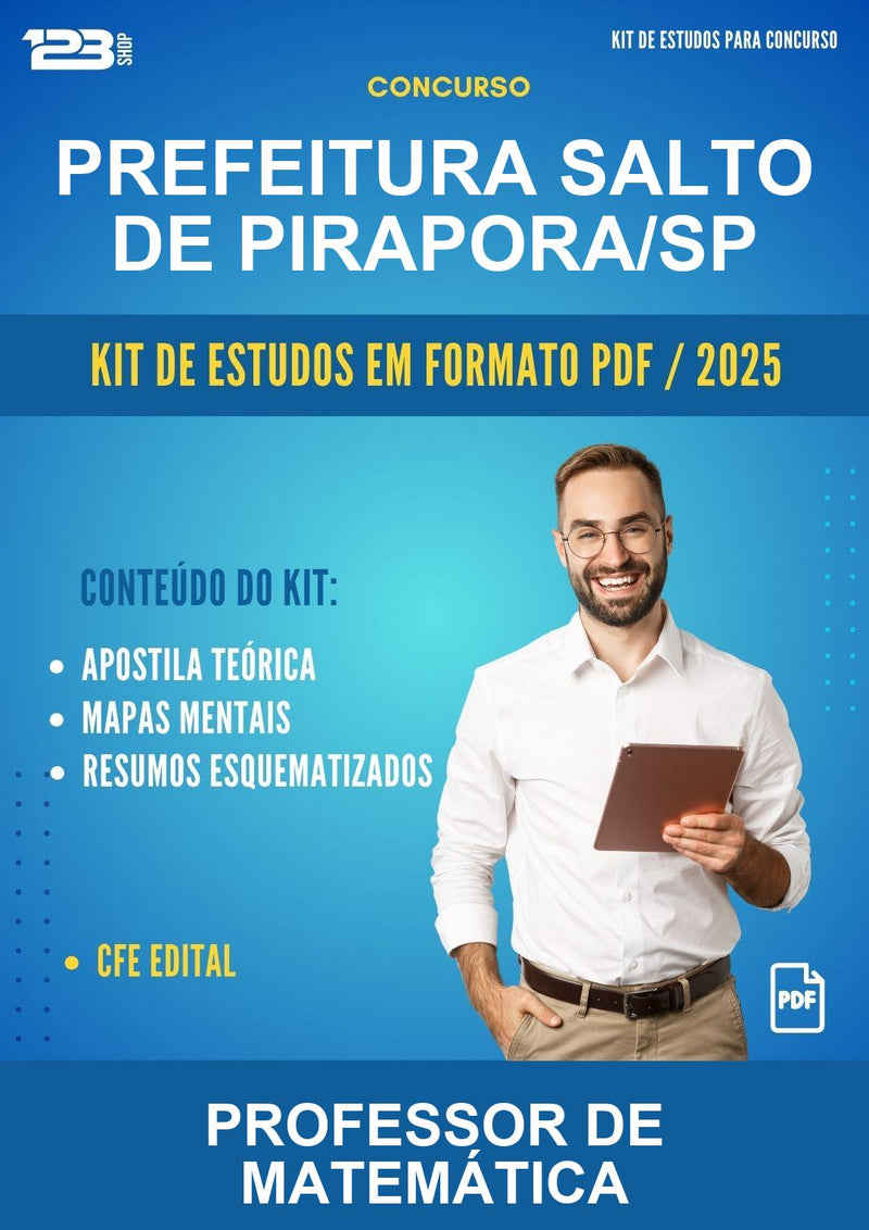 Kit de Estudos para o Concurso Prefeitura Salto de Pirapora/SP para Professor de Matemática