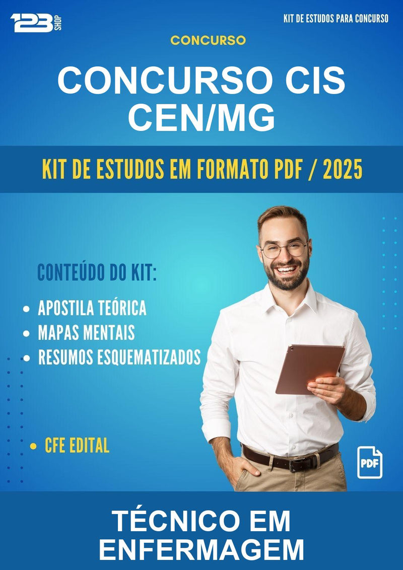 Kit de Estudos para o Concurso Cis Cen/MG para Técnico Em Enfermagem