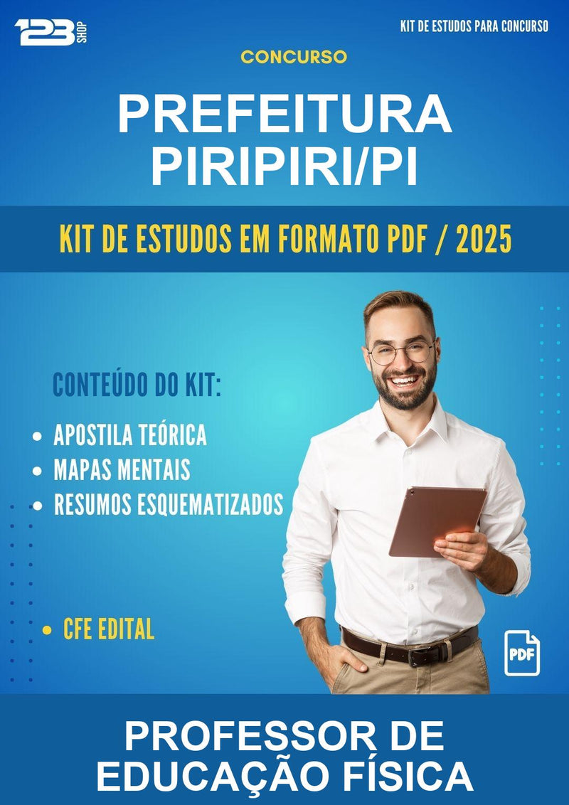Kit de Estudos para o Concurso Prefeitura Piripiri/PI para Professor de Educação Física