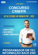 Kit de Estudos para o Concurso Crm/PR para Programador Em Tec Informação Back End