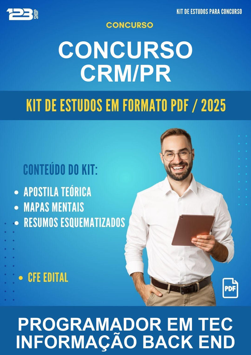 Kit de Estudos para o Concurso Crm/PR para Programador Em Tec Informação Back End