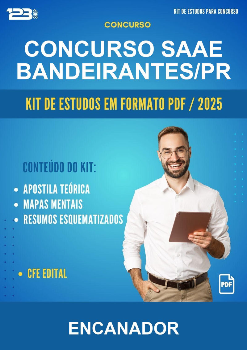 Kit de Estudos para o Concurso Saae Bandeirantes/PR para Encanador