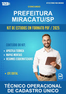 Kit de Estudos para o Concurso Prefeitura Miracatu/SP para Técnico Operacional de Cadastro Único