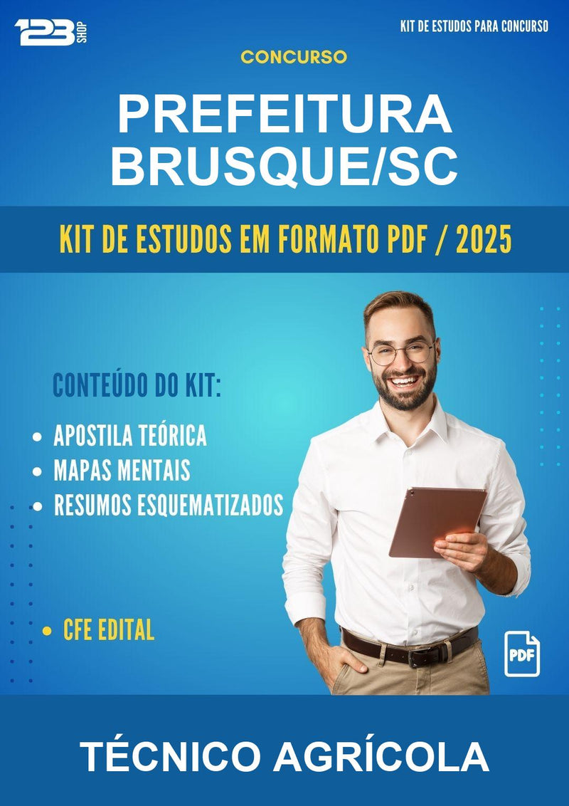 Kit de Estudos para o Concurso Prefeitura Brusque/SC para Técnico Agrícola