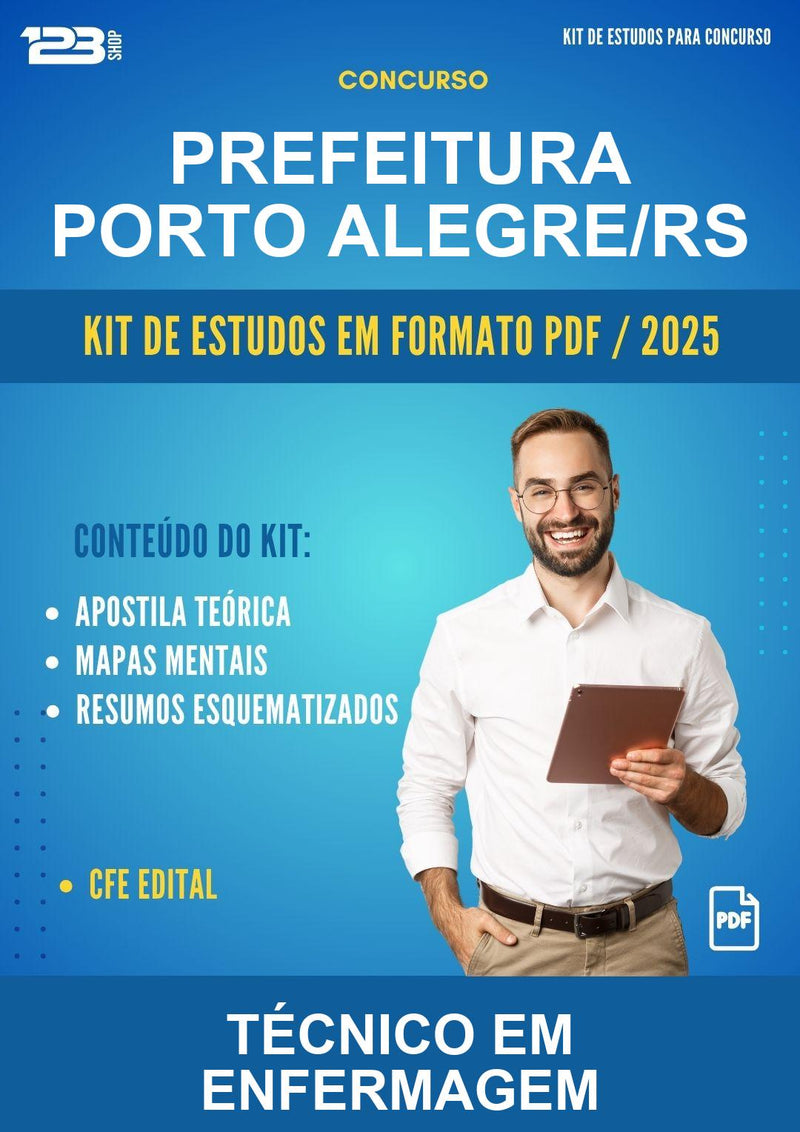 Kit de Estudos para o Concurso Prefeitura Porto Alegre/RS para Técnico Em Enfermagem