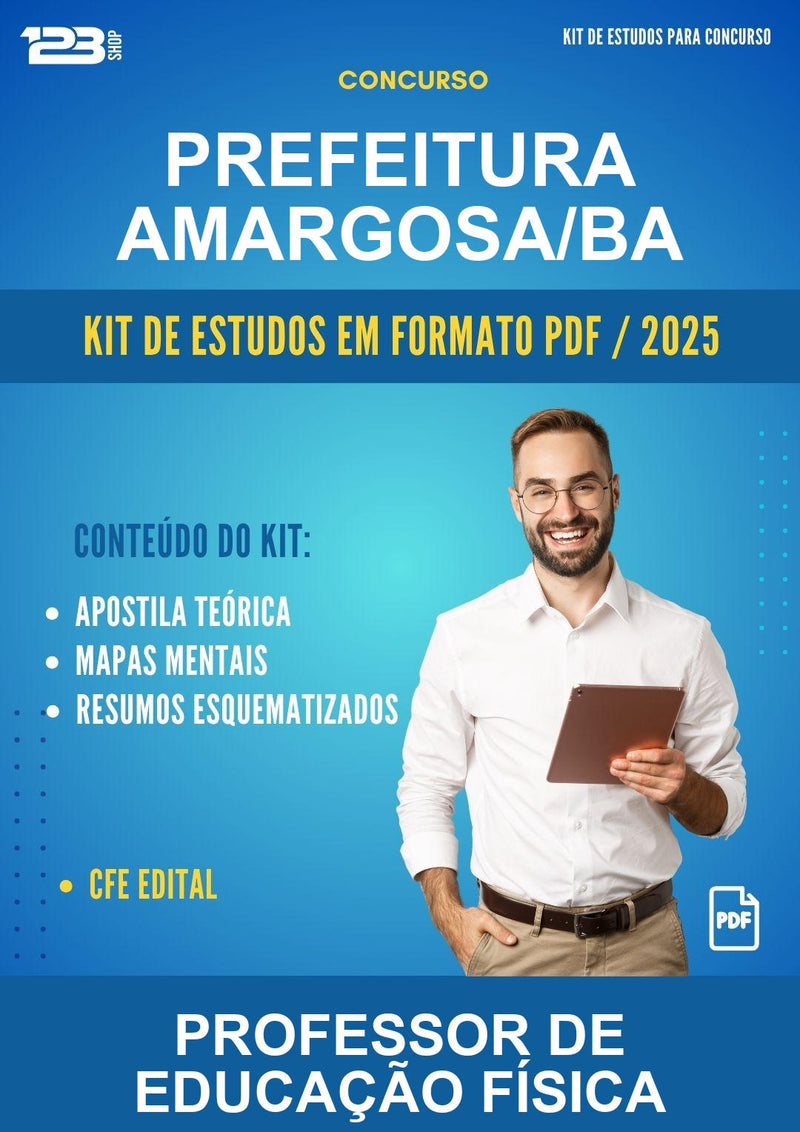 Kit de Estudos para o Concurso Prefeitura Amargosa/BA para Professor de Educação Física