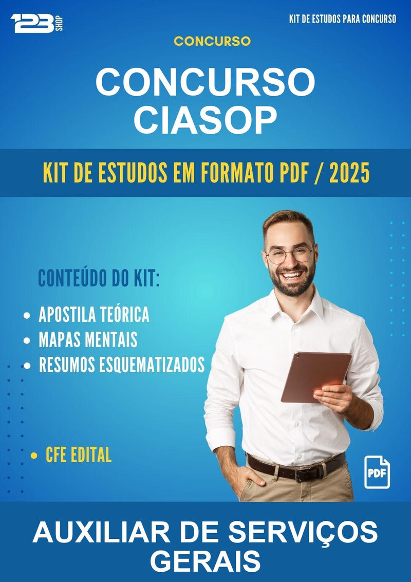 Kit de Estudos para o Concurso Ciasop para Auxiliar de Serviços Gerais
