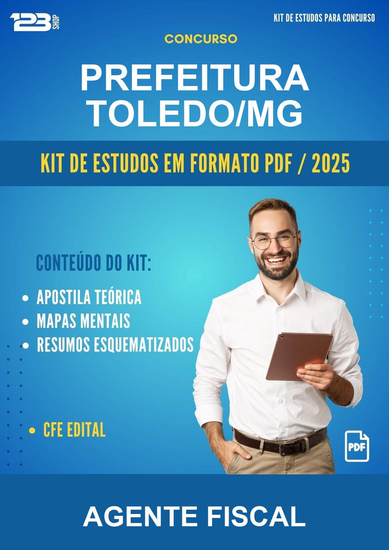 Kit de Estudos para o Concurso Prefeitura Toledo/MG para Agente Fiscal