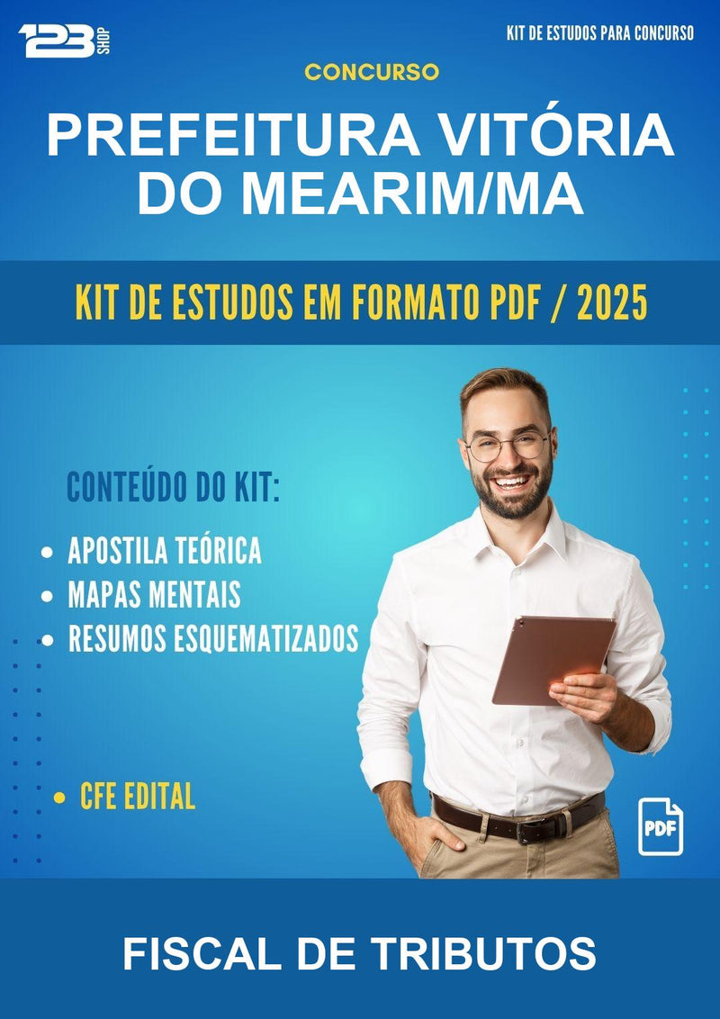 Kit de Estudos para o Concurso Prefeitura Vitória do Mearim/MA para Fiscal de Tributos