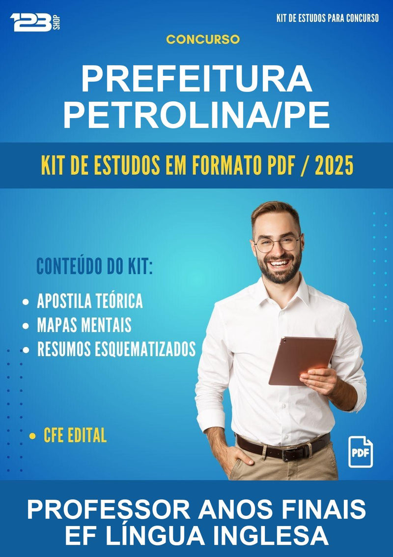 Kit de Estudos para o Concurso Prefeitura Petrolina/PE para Professor Anos Finais Ef Língua Inglesa