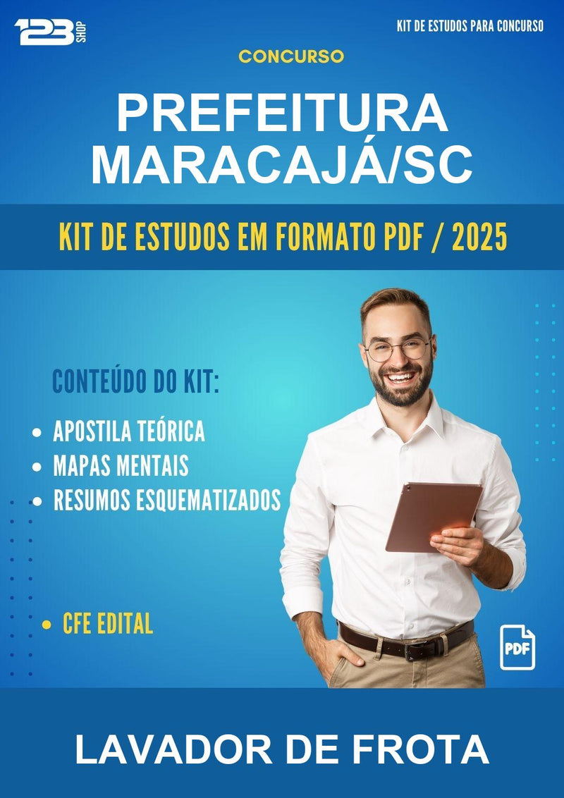 Kit de Estudos para o Concurso Prefeitura Maracajá/SC para Lavador de Frota
