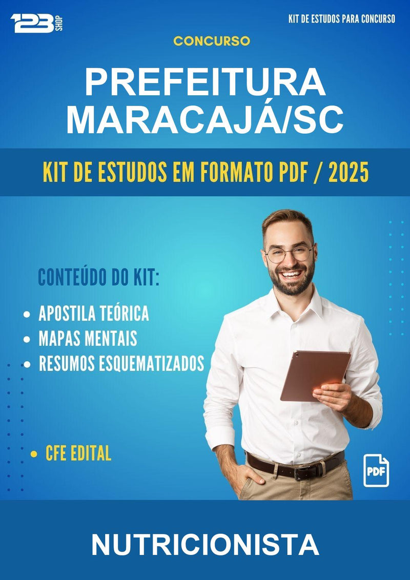 Kit de Estudos para o Concurso Prefeitura Maracajá/SC para Nutricionista