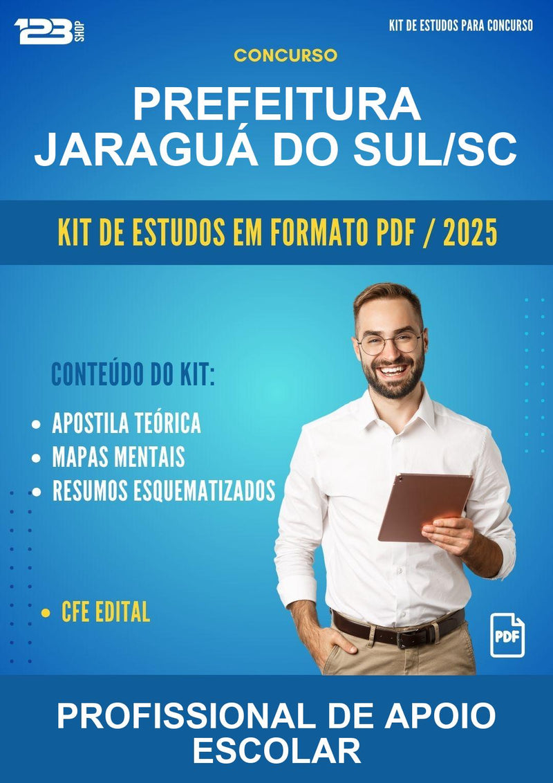 Kit de Estudos para o Concurso Prefeitura Jaraguá do Sul/SC para Profissional de Apoio Escolar