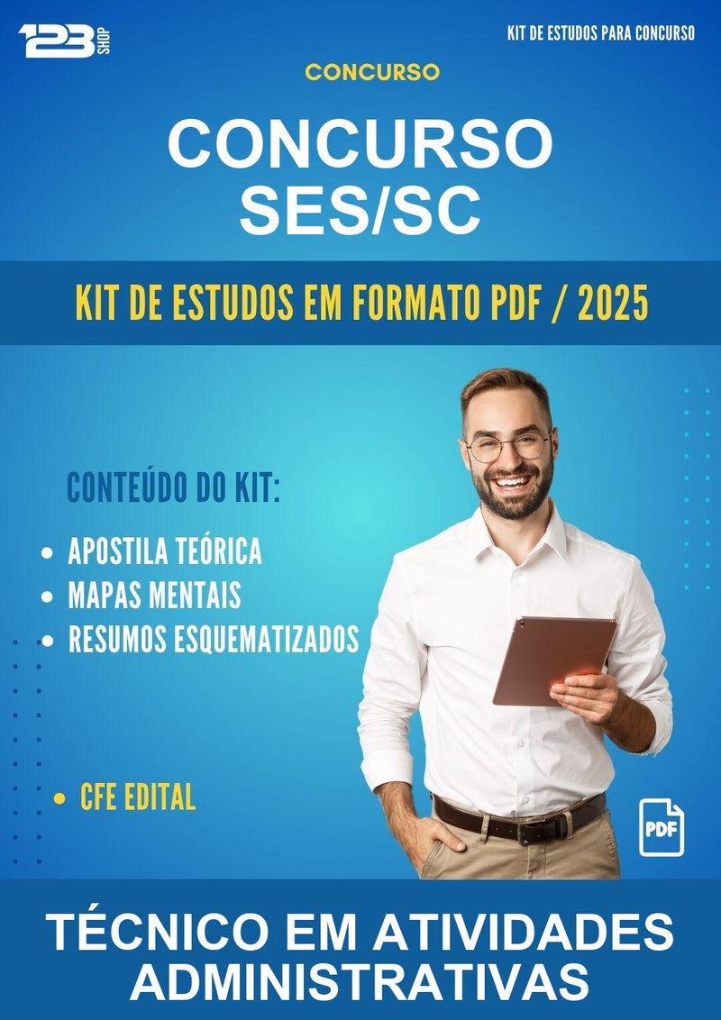 Kit de Estudos para o Concurso Ses/SC para Técnico Em Atividades Administrativas