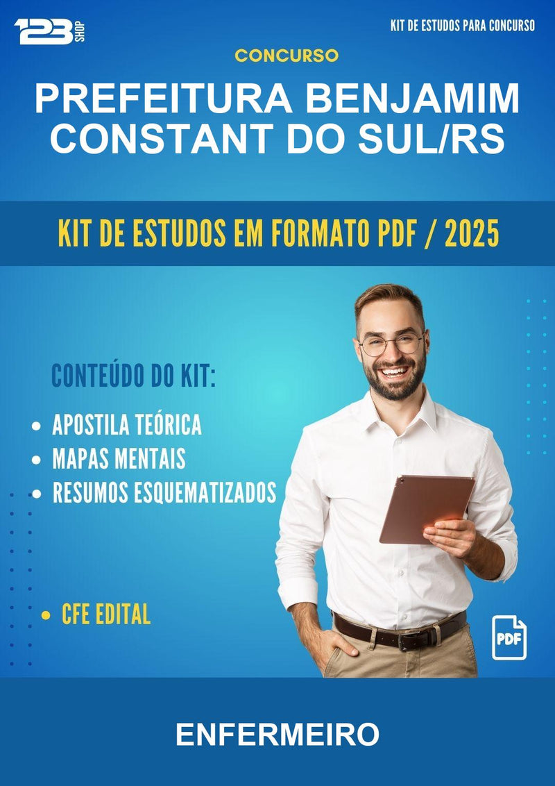 Kit de Estudos para o Concurso Prefeitura Benjamim Constant do Sul/RS para Enfermeiro