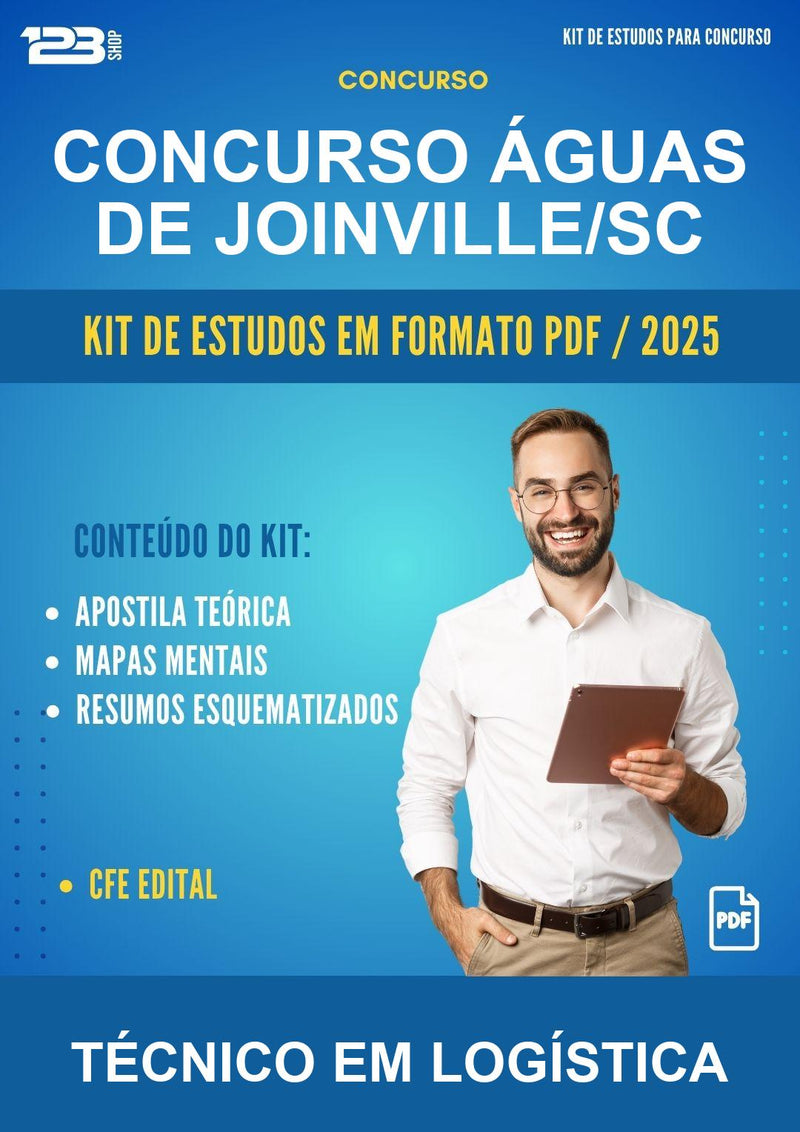 Kit de Estudos para o Concurso Águas de Joinville/SC para Técnico Em Logística
