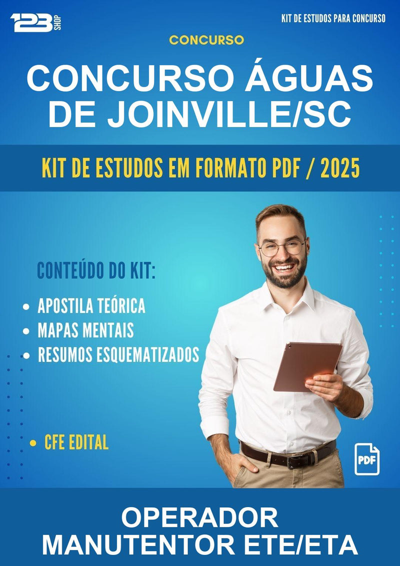Kit de Estudos para o Concurso Águas de Joinville/SC para Operador Manutentor Ete/ETA