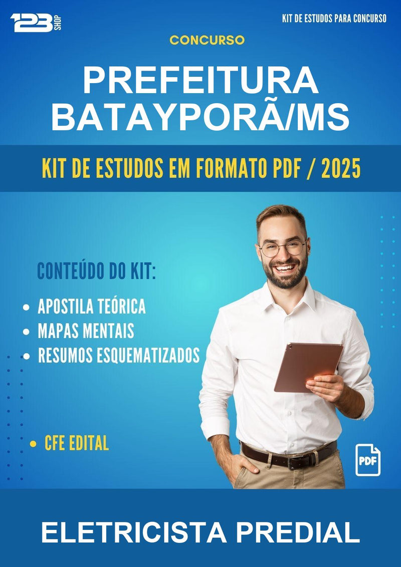 Kit de Estudos para o Concurso Prefeitura Batayporã/MS para Eletricista Predial
