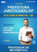 Kit de Estudos para o Concurso Prefeitura Jaboticabal/SP para Professor de Matemática