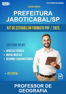 Kit de Estudos para o Concurso Prefeitura Jaboticabal/SP para Professor de Geografia