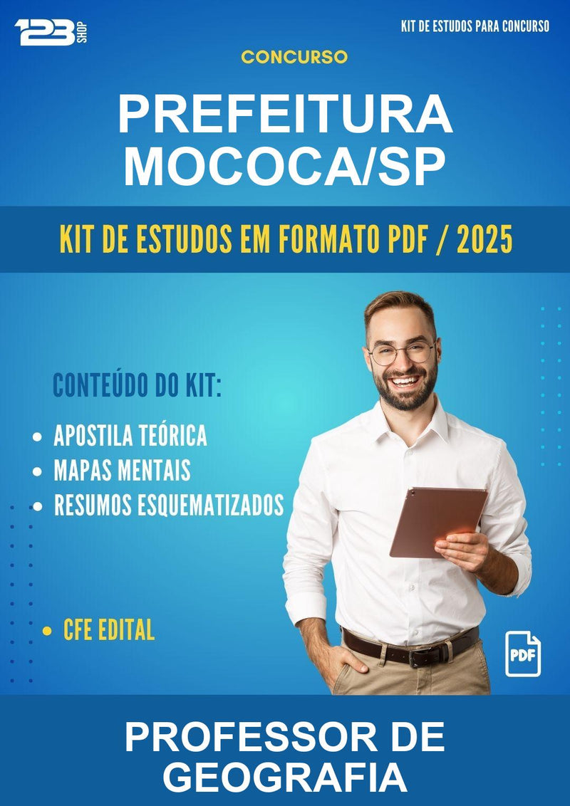 Kit de Estudos para o Concurso Prefeitura Mococa/SP para Professor de Geografia