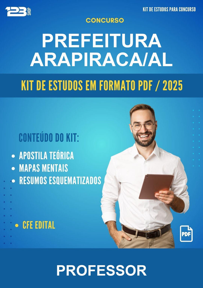 Kit de Estudos para o Concurso Prefeitura Arapiraca/AL para Professor
