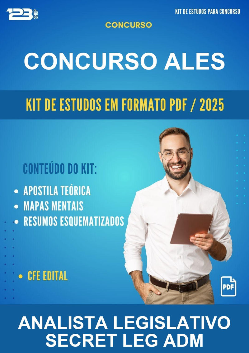 Kit de Estudos para o Concurso Ales para Analista Legislativo Secret Leg Adm